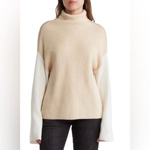 NWOT - RAIN + ROSE Color Block Turtleneck Sweater (Size M)